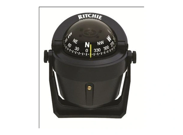 RITCHIE Brakett montert sort kompass B51 For båter opptil 24 fot.